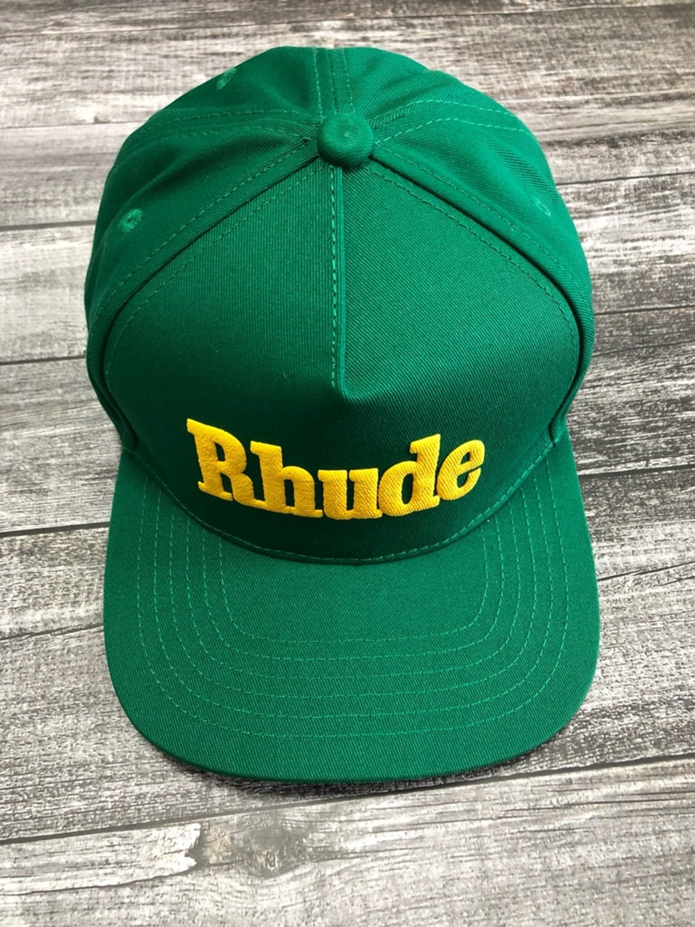 Rhude Green Logo Cap Hat